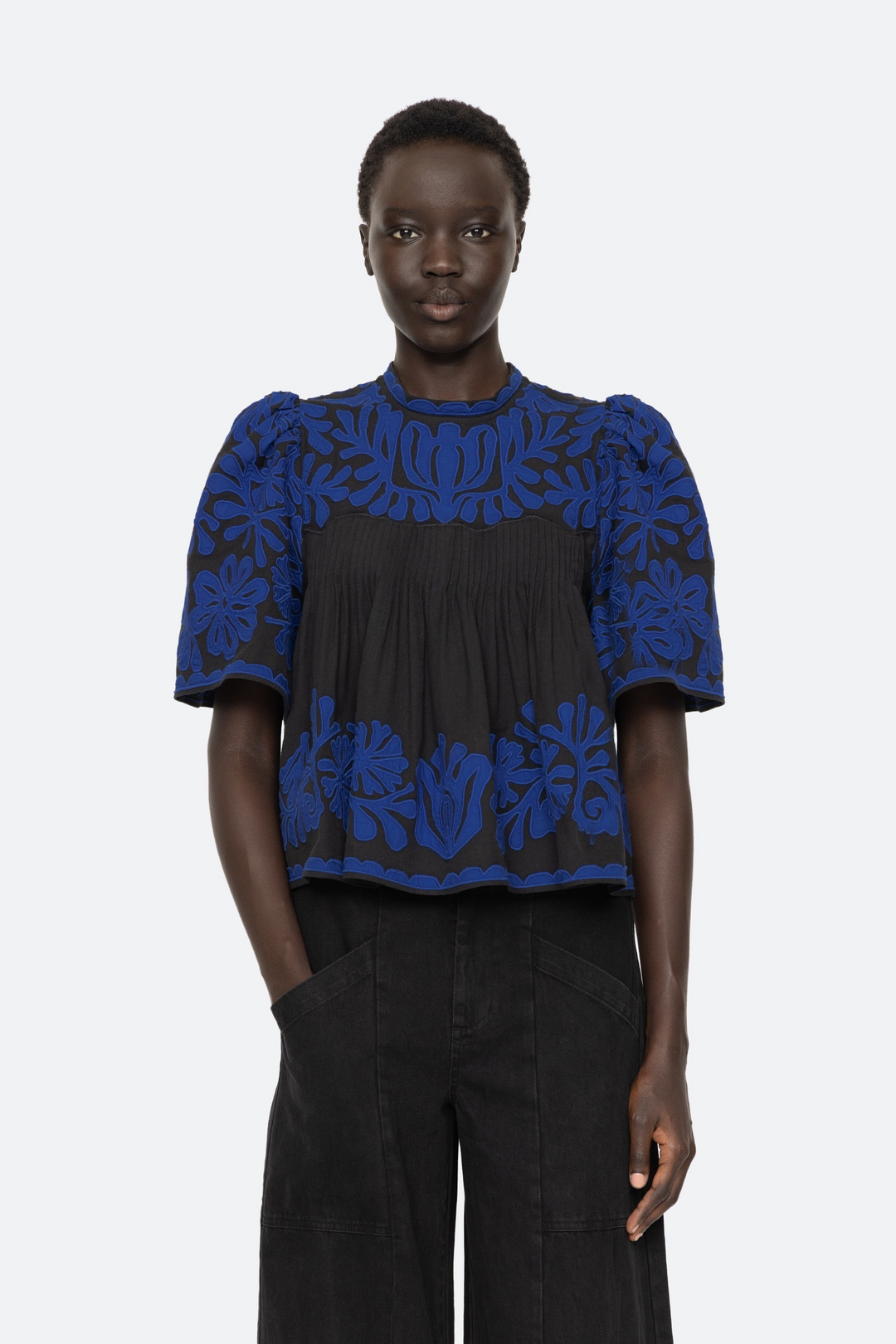 Agathe Top - Blue – GIRL NEXT DOOR