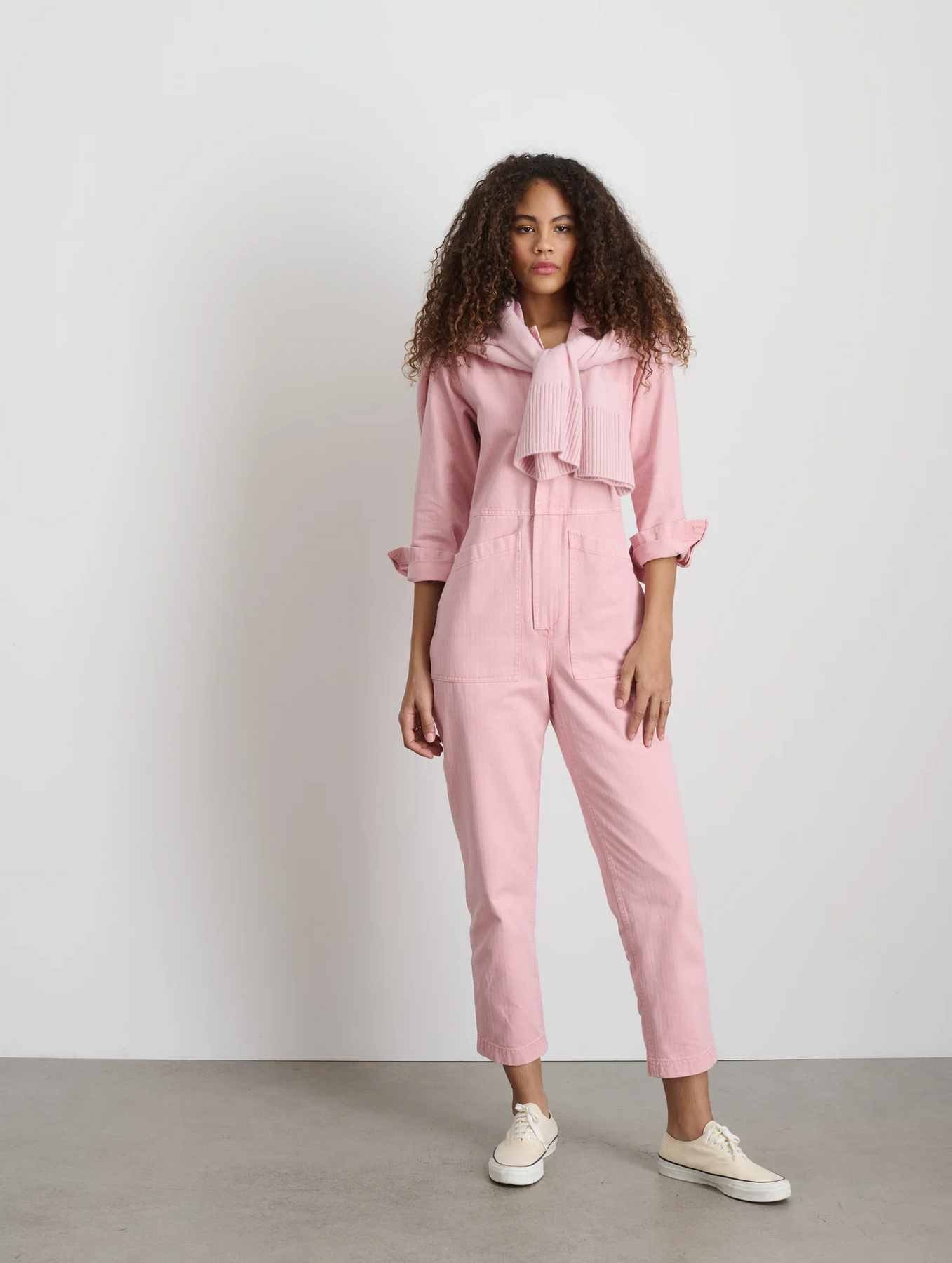 Jumpsuit blush pink sales