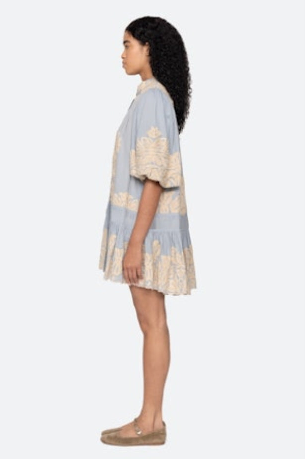 embroidered tunic mini dress Boho Embroidered Mini Dress main image 1
