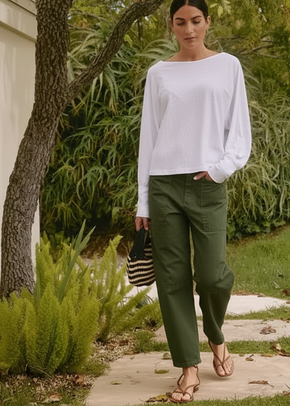 Brylie Sanded Twill Utility Pant - Axe Green – GIRL NEXT DOOR